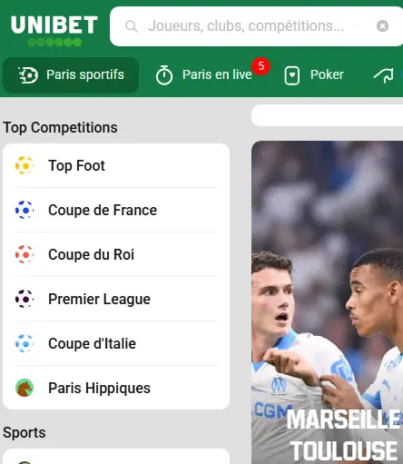Téléchargement sécurisé UNIBET CASINO
